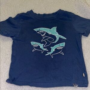 Shark Print Kids T-Shirt - Blue